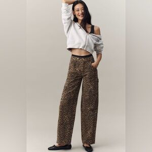 Anthropologie Damson Madder Dion Cargo Leopard Pants